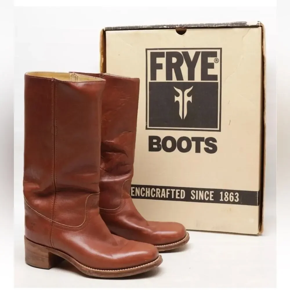 Frye Campus Boots Brown Leather Men\'s Size 9 D Tall 2955 T Made In USA Frye 2955 White Label Tall Campus Boots Mens 9.5 D | eBay main image 4